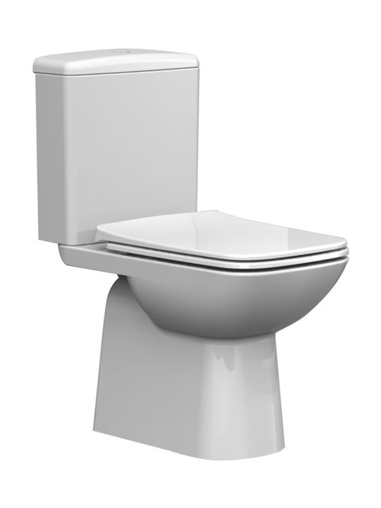 Λεκάνη Δαπέδου με καζανάκι Cerastyle DURU 028800 Πισωστόμια