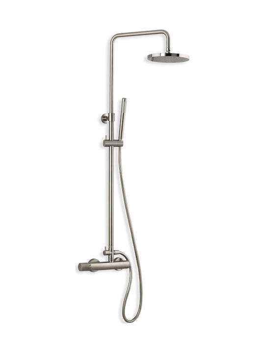 Στήλη Ντουζ 2 Εξόδων Eurorama Eletta Tecno Ιnox Finish 167065-110