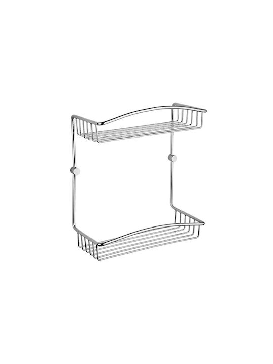 Επίτοιχη Διπλή Ραφιέρα Βαρέως Τύπου 30x15cm Tema 74062 Inox