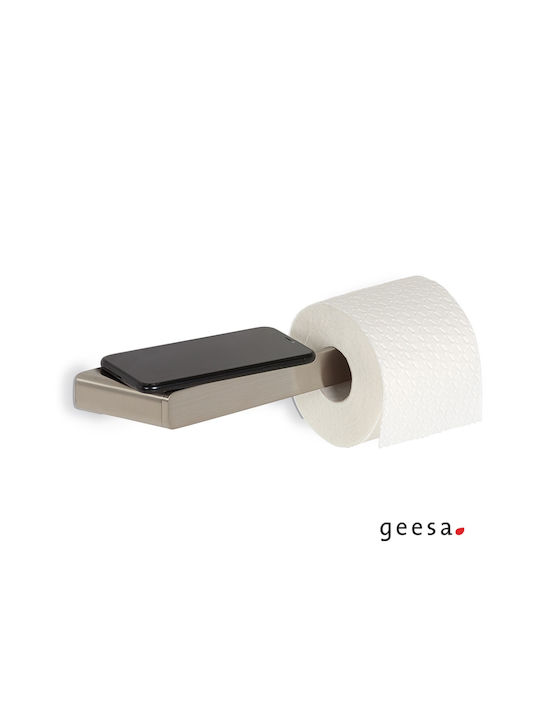 Χαρτοθήκη Επιτοίχια  με Εταζέρα Geesa Shift 9924-100 Χρωμέ