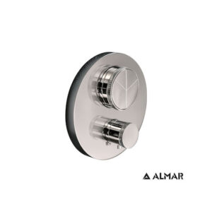 Almar Thermo Θερμοστατικός Μίκτης Εντοιχισμού 3 Εξόδων και Κιτ Εντοιχισμού E176633-110 E134001 Inox
