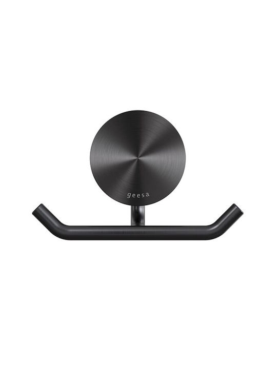 Επίτοιχο Άγκιστρο Διπλό Geesa Opal 7215-411 Black Brushed