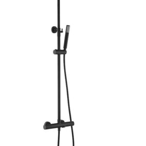 Στήλη Ντουζ 2 Εξόδων Excel Viento Black Matt 170135514 Μαύρο Ματ