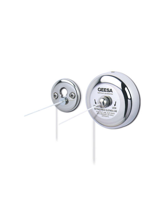 Σχοινάκι Για Ρούχα, Αναδιπλούμενο Geesa Standard - Hotelia Chrome 134 Χρωμέ