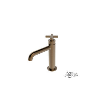 Μπαταρία Νιπτήρα Αναμεικτική La Torre Elle Cross Antique Brass 38004-221 Με Βαλβίδα clic-clac