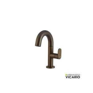 Μπαταρία Νιπτήρα Αναμεικτική Armando Vicario Slim Tuscany Brass 500010-541 Με Βαλβίδα Κλικ-Κλακ