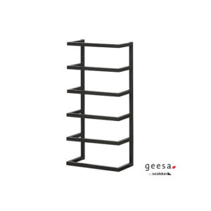 Επίτοιχη Ραφιέρα Πετσετών  24x12x48cm Geesa Sealskin Μαύρο Ματ 30746-400