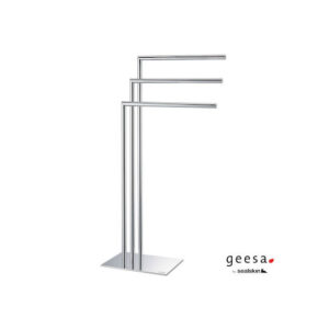 Επιδαπέδια Πετσετοκρεμάστρα 3 Θέσεων 49x20x90cm Geesa Sealskin Chrome 800202-100 Χρωμέ