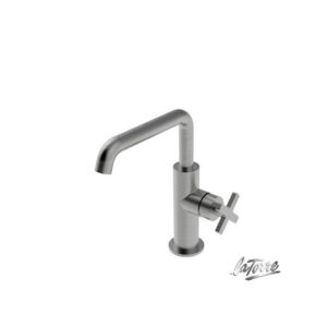 Μπαταρία Νιπτήρα Αναμεικτική La Torre Elle Cross Inox 38020-110 Με Βαλβίδα clic-clac