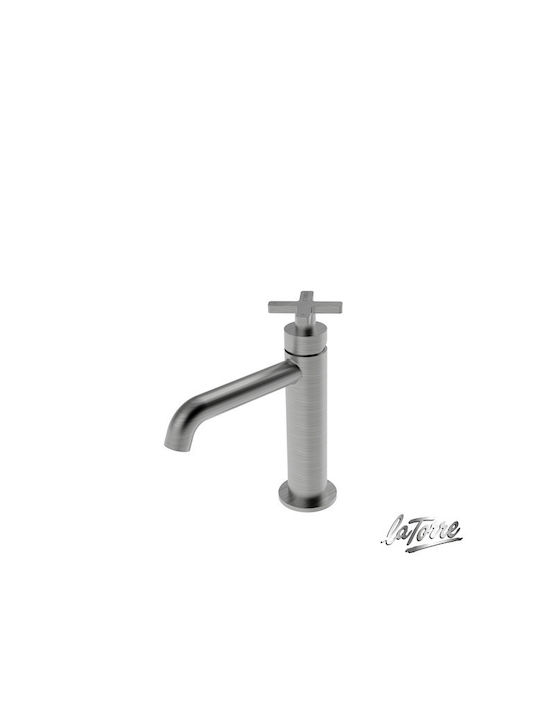 Μπαταρία Νιπτήρα Αναμεικτική La Torre Elle Cross Inox 38004-110 Με Βαλβίδα clic-clac