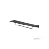 Εταζέρα Με Πετσετοκρεμάστρα 60cm Geesa Leev Black Matt 8207/60-400 Μαύρο Ματ