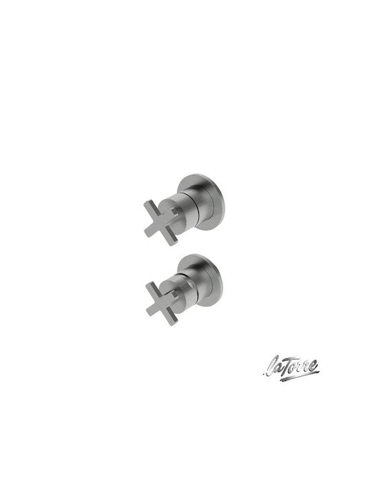 Μίκτης Εντοιχισμού La Torre Elle Cross Inox 38316-110 Με Εκτροπέα 2/3 Εξόδων