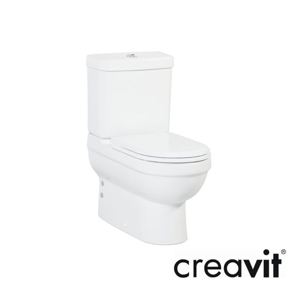 Λεκάνη Δαπέδου Creavit Vitroya Πισωστόμια με Κάλυμμα Soft Close VT310